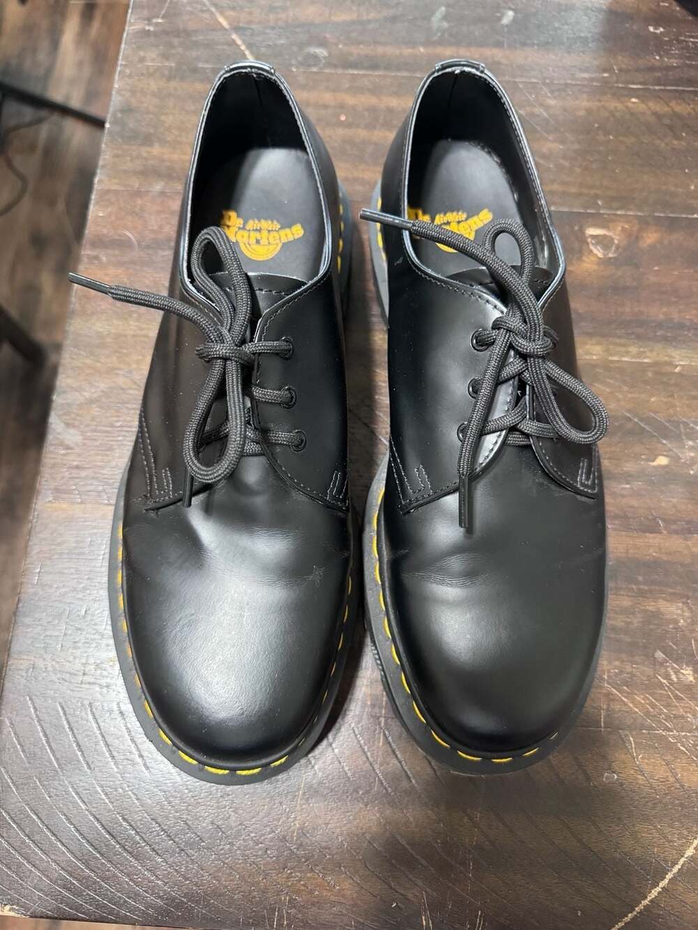 Size 11 Dr. Martens 1461 Bex Black Leather Platform Oxford Shoes